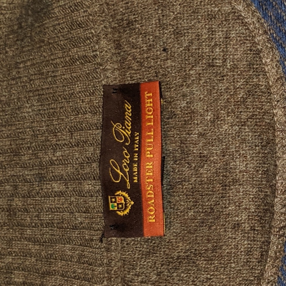 Loro Piana roadster pull light. 1/4 zip.  Cashmere - Picture 3 of 3
